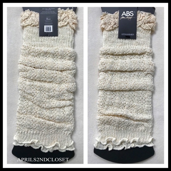 ABS LEG WARMERS TALL BOHO CROCHET BOOT COVERS - Picture 7 of 8